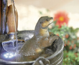 Outdoor Living UK Kelkay Playful Otters With Lights Mains Plugin Powered Water Feature - thumbnail 5