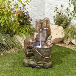 Outdoor Living UK Kelkay Playful Otters With Lights Mains Plugin Powered Water Feature - thumbnail 1