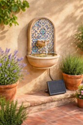 Smart Garden Solar Aragon Wall Garden Water Feature Fountain Bird Bath Marrakesh - thumbnail 8