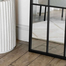 Jōbū Jobu Home - Tomi - Full Length Black Metal Arched Lattice Window Mirror - 180Cm X 90Cm - thumbnail 3