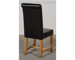 That's Furniture Dakota 127 X 82 Cm Chunky Oak Small Dining Table And 6 Chairs Dining Set With Washington Black Leather Chairs - thumbnail 7