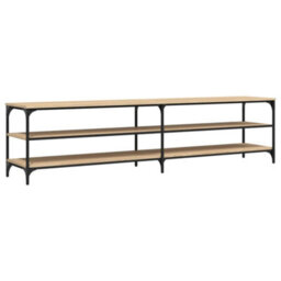 Berkfield Durable Tv Cabinet Sonoma Oak 200X30X50 Cm Engineered Wood And Metal - thumbnail 1
