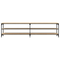 Berkfield Durable Tv Cabinet Sonoma Oak 200X30X50 Cm Engineered Wood And Metal - thumbnail 5