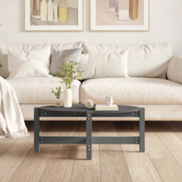 Berkfield Coffee Table Grey 87X48X35 Cm Solid Wood Pine - thumbnail 3