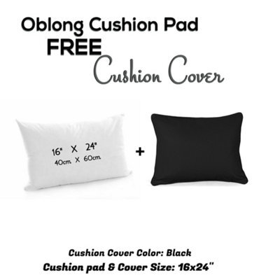 Chilimilii Rectangle/oblong Cushion Pads With Free Cushion Cover 100% Cotton Hollowfiber Filled Home Car Sofa Decor Cushions