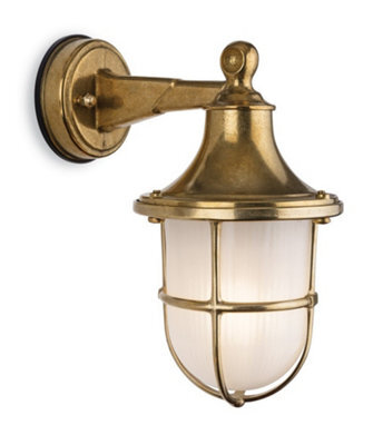 Luminosa Lighting Luminosa Nautic Outdoor Brass Wall Lantern Brass Ip64, E27