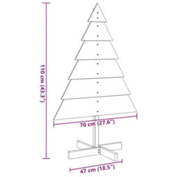 Berkfield Versatile Wooden Christmas Tree For Decoration 110 Cm Solid Wood - thumbnail 8