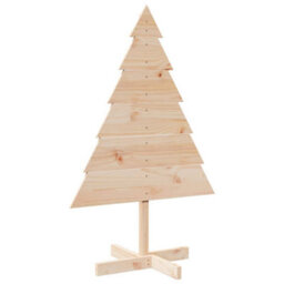 Berkfield Versatile Wooden Christmas Tree For Decoration 110 Cm Solid Wood - thumbnail 1
