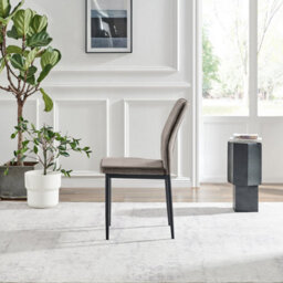 Furniturebox Uk 4X Milan Green Hatched Velvet Dining Chairs Black Legs - thumbnail 6