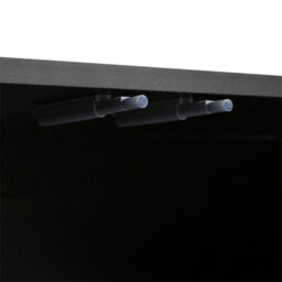 Abrihome Modern Black Tv Unit With Adjustable Shelves, 175 X 38 X 56 Cm, Lightweight Lowboard Tv Furniture In Luxury Style - thumbnail 7