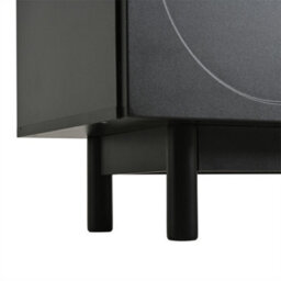 Abrihome Modern Black Tv Unit With Adjustable Shelves, 175 X 38 X 56 Cm, Lightweight Lowboard Tv Furniture In Luxury Style - thumbnail 3