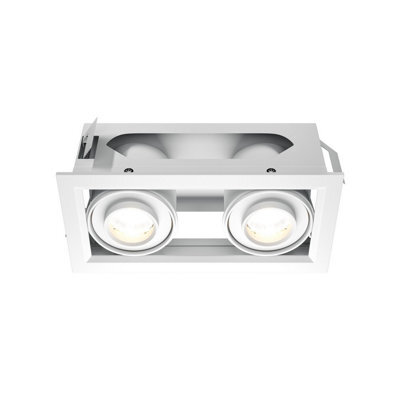 Luminosa Lighting Luminosa Metal Modern Twin Recessed Downlight White 3000K 1450Lm - image 1