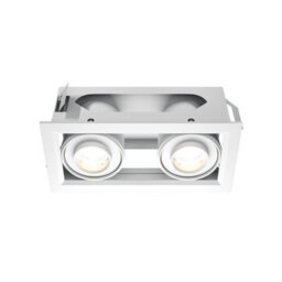 Luminosa Lighting Luminosa Metal Modern Twin Recessed Downlight White 3000K 1450Lm