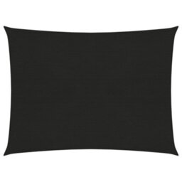 Berkfield Sunshade Sail 160 G/m2 Black 2X2.5 M Hdpe - thumbnail 1