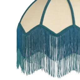Wyld And Coco Nostalgia Lights Pendant Lamp Blue Paper Fringe Tassels 182Cm Drop - thumbnail 6