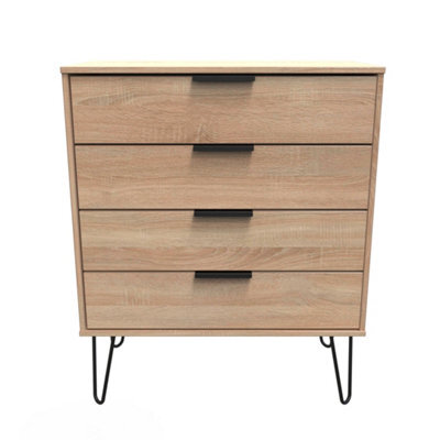 Osaka 4 Drawer Chest Of Drawers In Bardolino Oak (Ready Assembled) - image 1