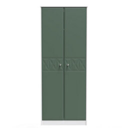 Toledo 2 Door Wardrobe In Labrador Green & White (Ready Assembled) - thumbnail 1