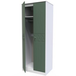 Toledo 2 Door Wardrobe In Labrador Green & White (Ready Assembled) - thumbnail 5