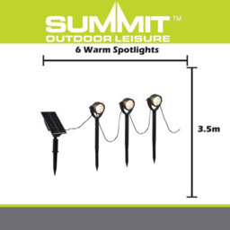 Solar Spotlights Warm White Light Decorations 3. 5M X 6 Warm Spotlights White X 1 - thumbnail 2
