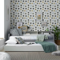 Bedmaster Tyler Grey And White Guest Bed And Trundle With Orthopaedic Mattresses - thumbnail 2