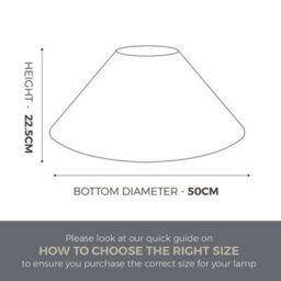 Pacific Lifestyle 50Cm Tapered Coolie Cotton Cream Lampshade For Table Lamps And Floor Lamps - thumbnail 5