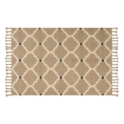 Beliani Rug Orencik Beige 160 X 230 Cm Jute - image 1