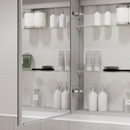 Affine Bathroom Led Mirror Cabinet Wall Mounted Shaver Socket Demister Ip44 650X500 - thumbnail 8
