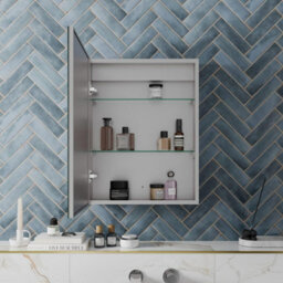 Affine Bathroom Led Mirror Cabinet Wall Mounted Shaver Socket Demister Ip44 650X500 - thumbnail 2