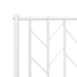 Berkfield Metal Bed Frame Without Mattress With Headboard White 90X190Cm - thumbnail 8