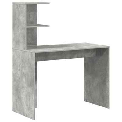 Berkfield Modern Concrete Grey Writing Desk Concrete Grey