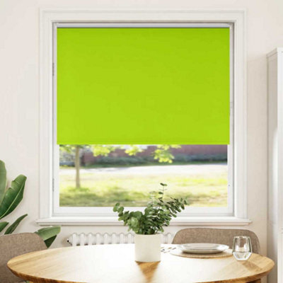 Berkfield Durable Roller Blind Blackout Leaves Green 100X150 Cm Fabric Width 95.7 Cm Polyester