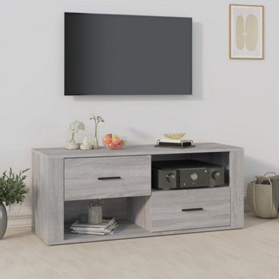 Berkfield Tv Cabinet Grey Sonoma 100X35X40 Cm Engineered Wood - image 1