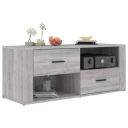 Berkfield Tv Cabinet Grey Sonoma 100X35X40 Cm Engineered Wood - thumbnail 4