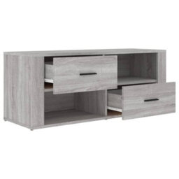 Berkfield Tv Cabinet Grey Sonoma 100X35X40 Cm Engineered Wood - thumbnail 7