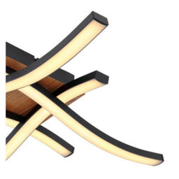 Luminosa Lighting Luminosa Evita Integrated Led Semi Flush Ceiling Light Black 4X Led 3000K - thumbnail 5