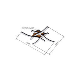 Luminosa Lighting Luminosa Evita Integrated Led Semi Flush Ceiling Light Black 4X Led 3000K - thumbnail 7