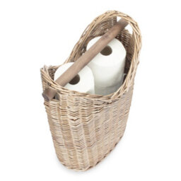 Red Hamper H210 Wicker Bathroom Toilet Roll Holder - thumbnail 2