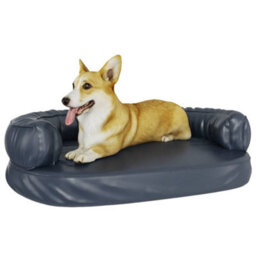 Walplus Ergonomic Foam Dog Bed Dark Blue 88X65 Cm Faux Leather - thumbnail 3