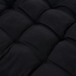 Black  Adjustable Garden Sun Lounger Folded Recliner Chair Reclining Deck Chair Cushion - thumbnail 4