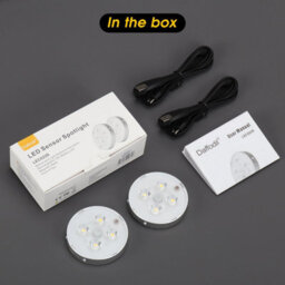 Rechargeable Warm White Indoor Led Motion Sensor Lights With Magnetic & 3M Adhesive Pads - Twin Pack - Daffodil Lec022 - thumbnail 7