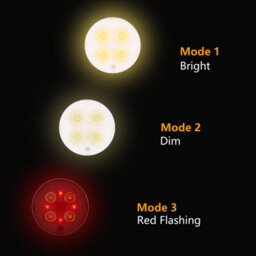 Rechargeable Warm White Indoor Led Motion Sensor Lights With Magnetic & 3M Adhesive Pads - Twin Pack - Daffodil Lec022 - thumbnail 2
