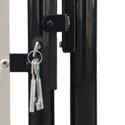 Berkfield Black Double Door Fence Gate 300 X 175 Cm - thumbnail 4