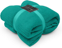 Gc Gaveno Cavailia Fluffy Pop Extra Large Throw 200X240Cm Teal Soft & Cosy King Size Blanket Waffle Throw
