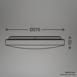 Briloner Bathroom Ceiling Light Led Lamp Ip54 Round 12W Energy Efficient 270mm Warm White - thumbnail 7