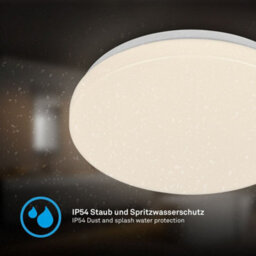 Briloner Bathroom Ceiling Light Led Lamp Ip54 Round 12W Energy Efficient 270mm Warm White - thumbnail 4