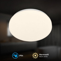 Briloner Bathroom Ceiling Light Led Lamp Ip54 Round 12W Energy Efficient 270mm Warm White - thumbnail 3