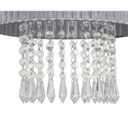 Cosylyte Winni Beaded Voile Easyfit Modern Lamp Shade - Silver Grey - thumbnail 6