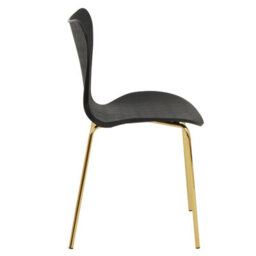 Orsina Versatile Dining Chair With Black Seat, Comfortable Breakfast Room Chair, Elegant Design Outdoor Chair - thumbnail 3