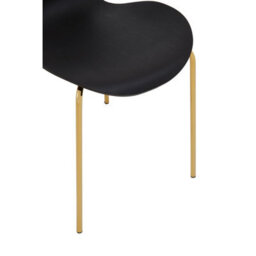 Orsina Versatile Dining Chair With Black Seat, Comfortable Breakfast Room Chair, Elegant Design Outdoor Chair - thumbnail 7
