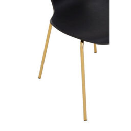 Orsina Versatile Dining Chair With Black Seat, Comfortable Breakfast Room Chair, Elegant Design Outdoor Chair - thumbnail 6